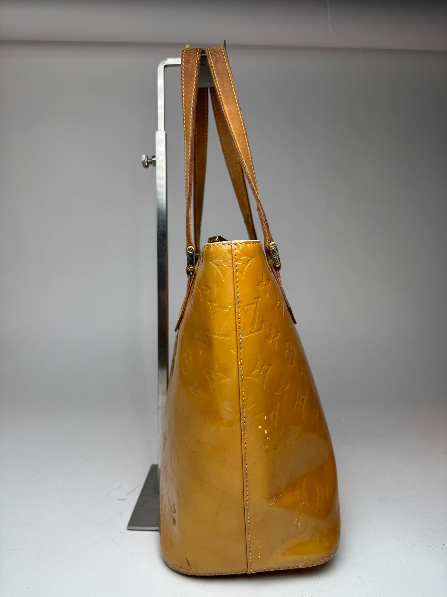 Vintage Louis Vuitton Vernis Leather Bag Yellow