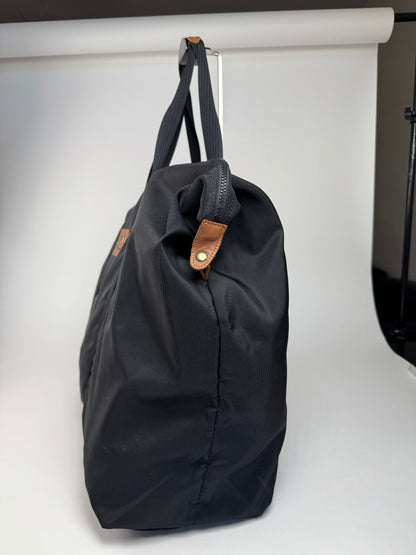 Vintage Courreges Paris Weekender Travel Bag Black Brown