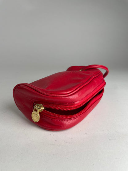 Vintage Balenciaga leather bag / clutch red