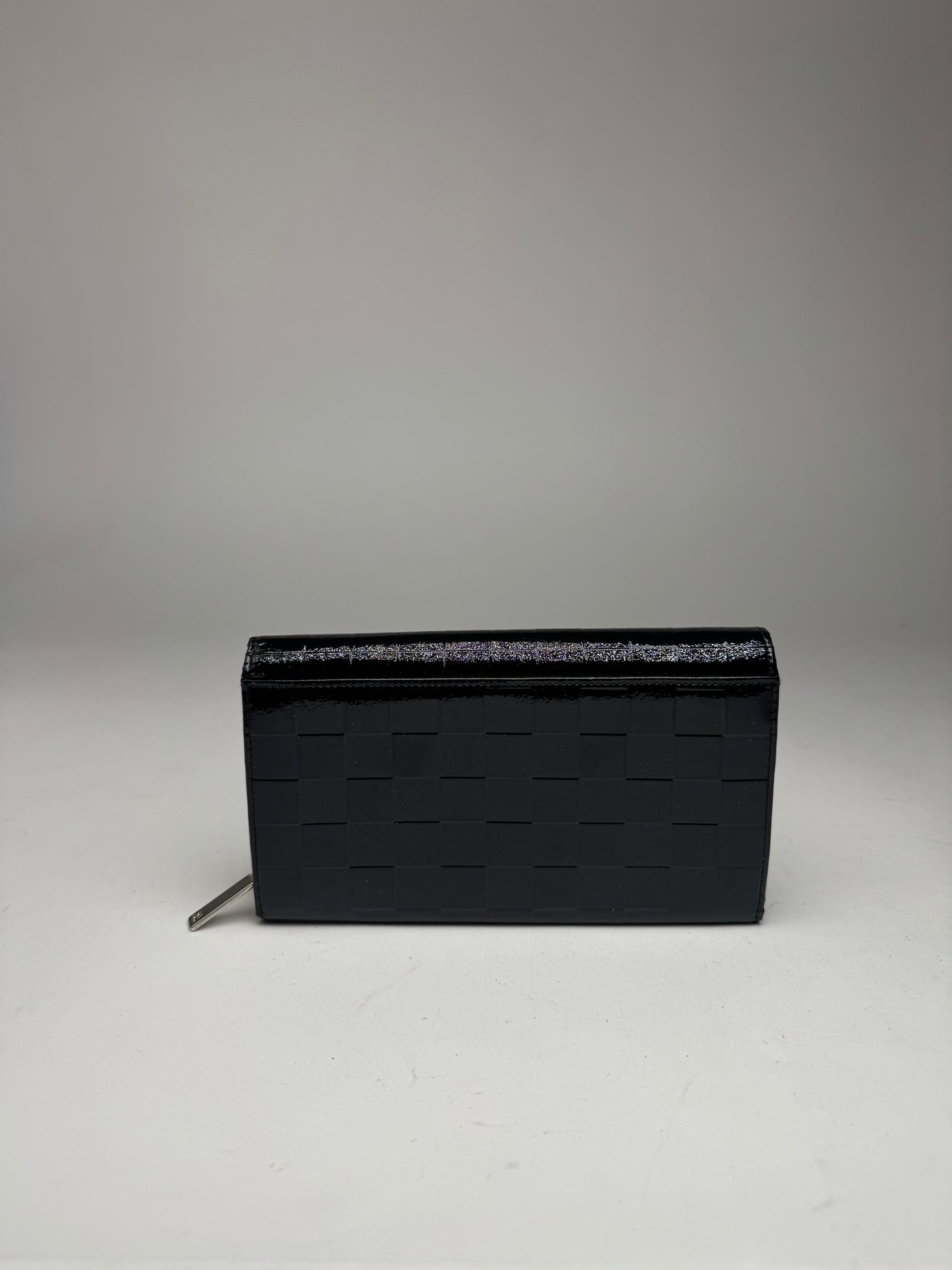 Vintage Courreges Paris Patent Leather Wallet Black