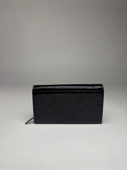 Vintage Courreges Paris Patent Leather Wallet Black