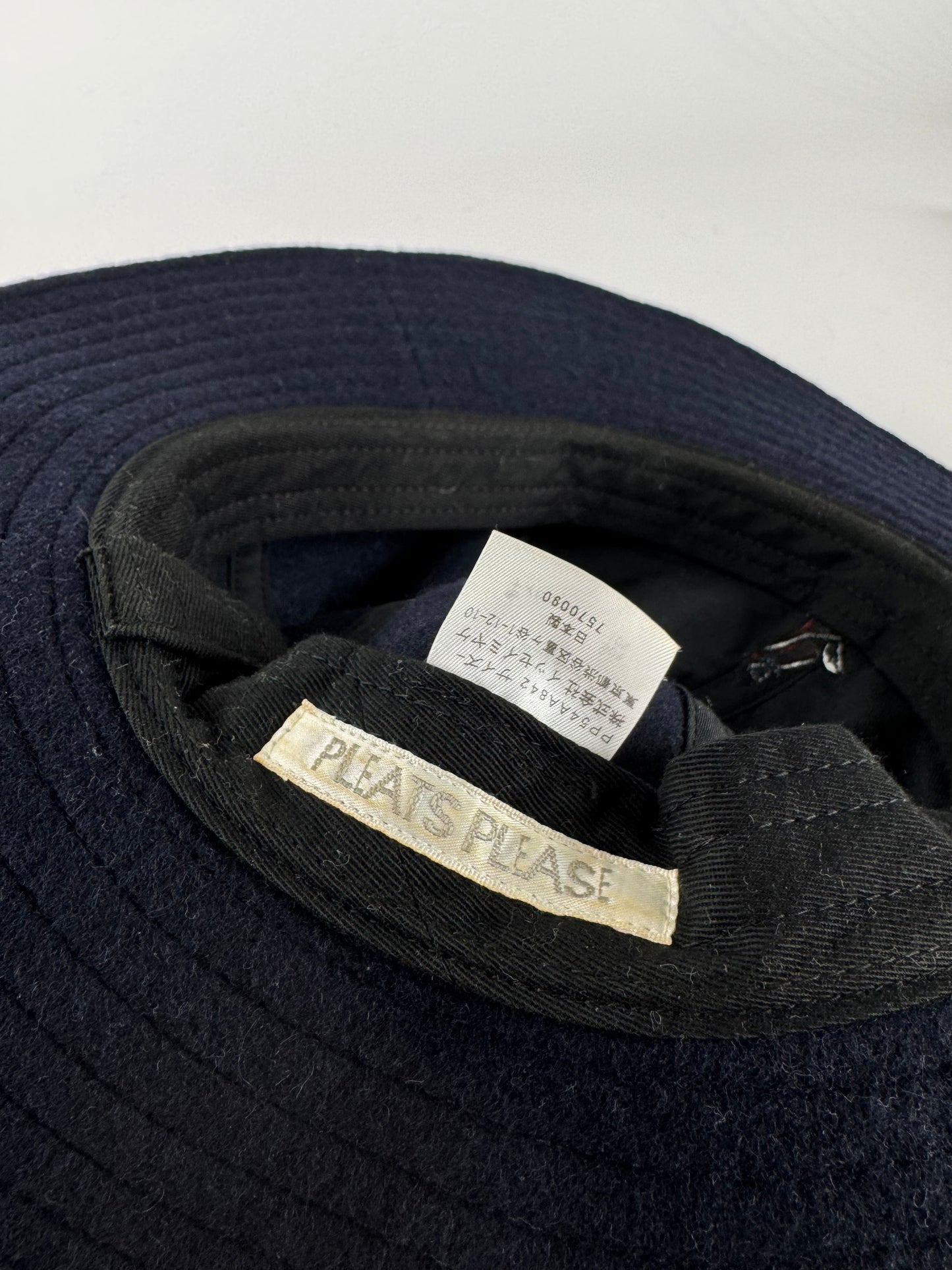 Vintage Pleats Please Wool Hat Marine