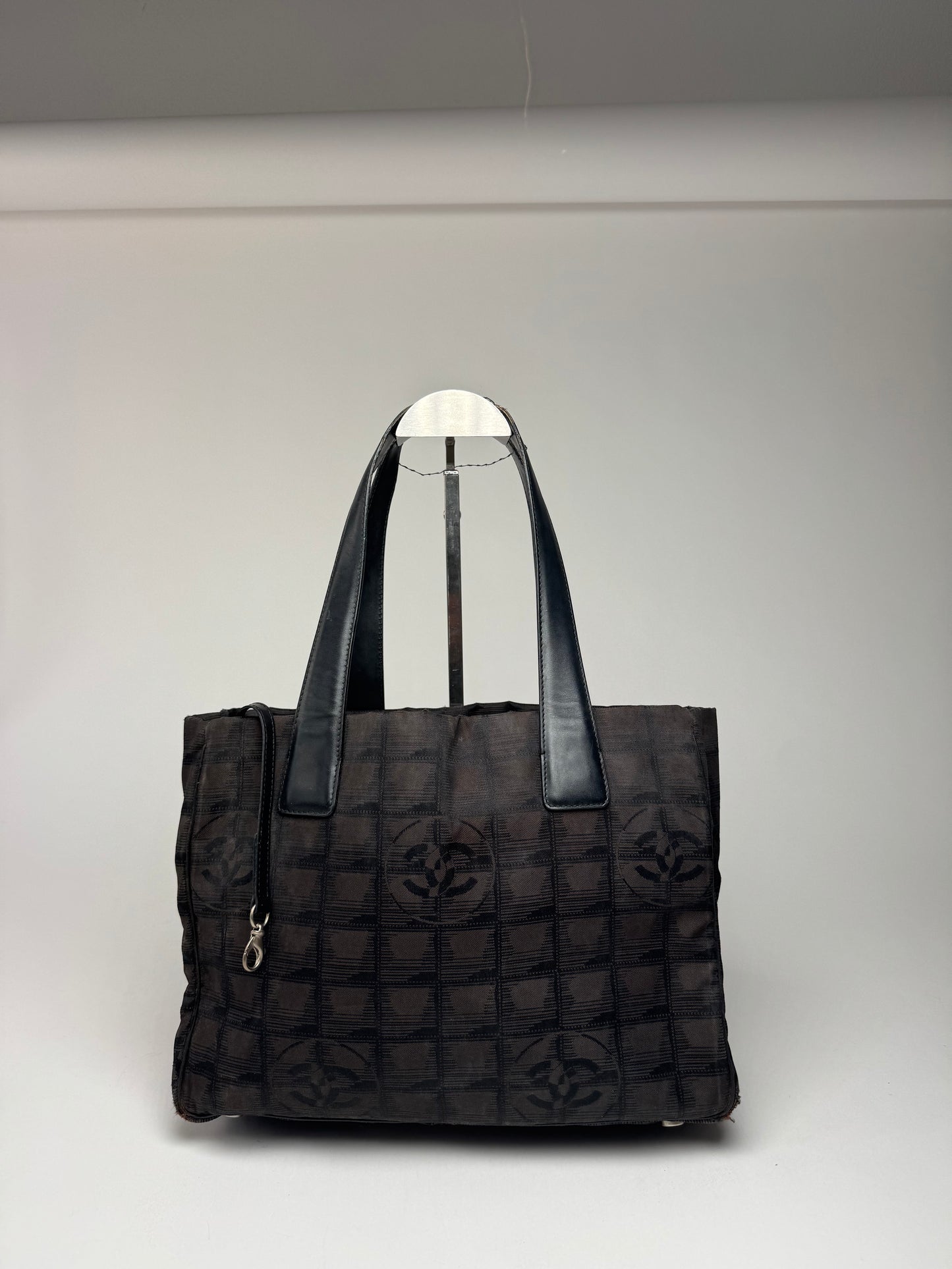 Vintage Chanel Monogram Canvas Shopper Bag Brown