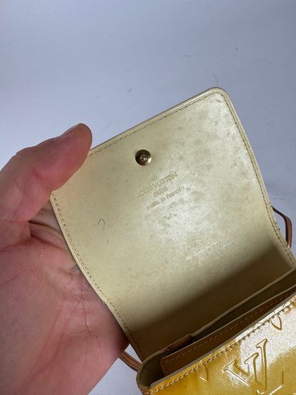 Vintage Louis Vuitton Vernis Leather Messenger Bag Yellow