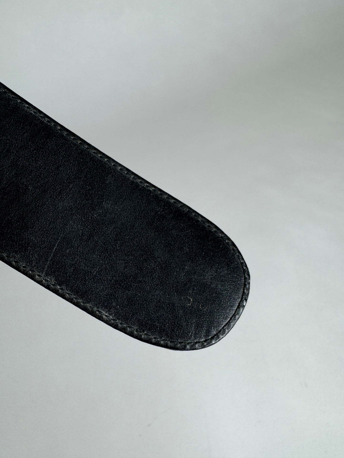 Vintage Gucci Leather Belt Black