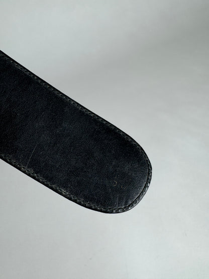 Vintage Gucci Leather Belt Black