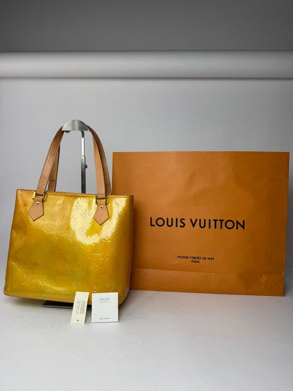 Vintage Louis Vuitton Vernis Leather Bag Yellow