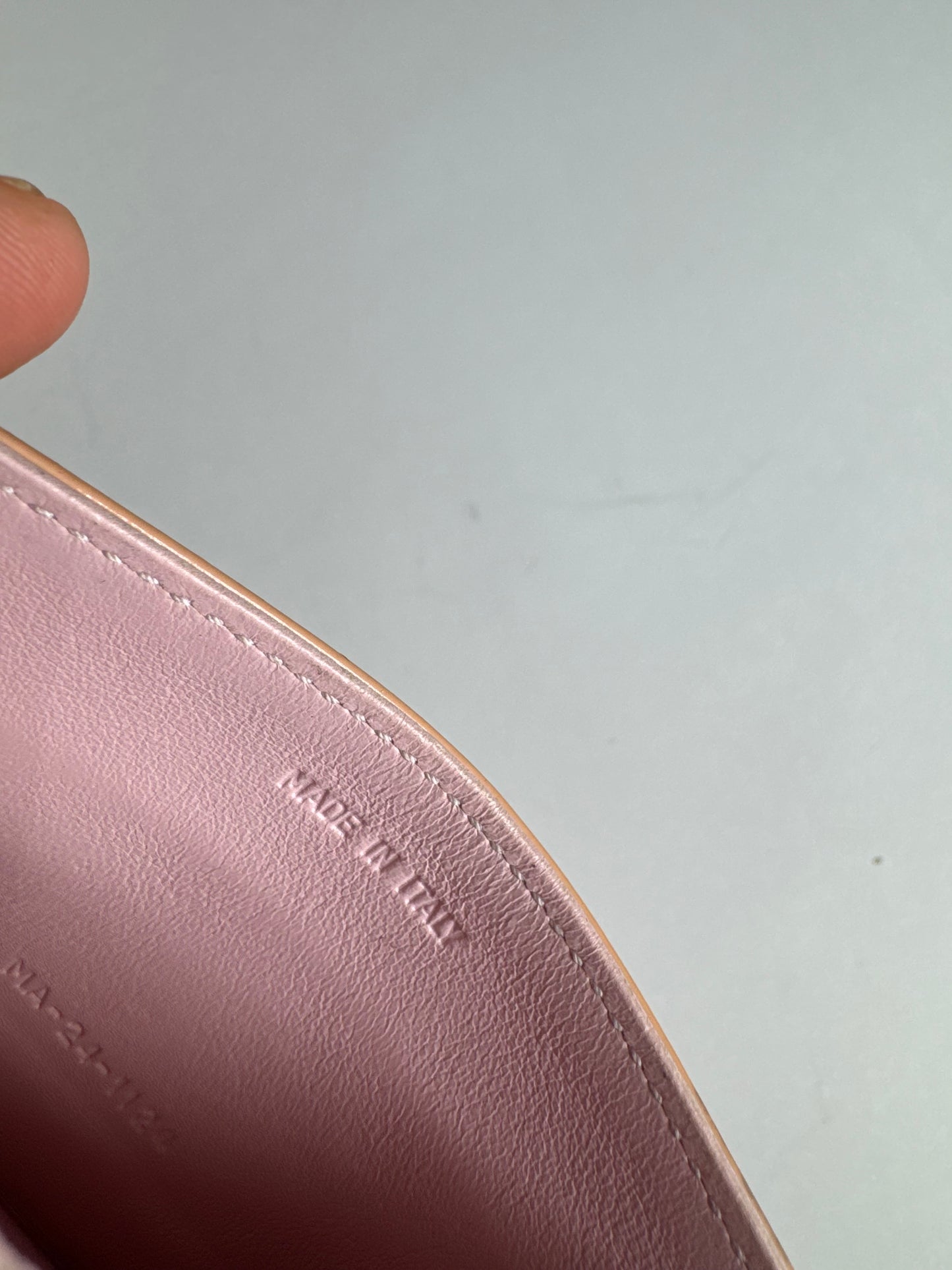 Vintage Dior Patent Leather Card Holder Peach-Orange