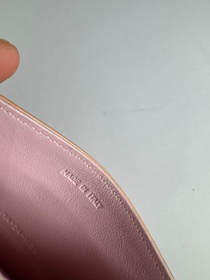 Vintage Dior Patent Leather Card Holder Peach-Orange