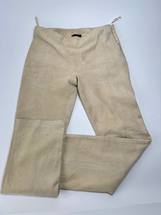 Vintage Loewe Madrid Nappa Leather Pants Beige 38/M