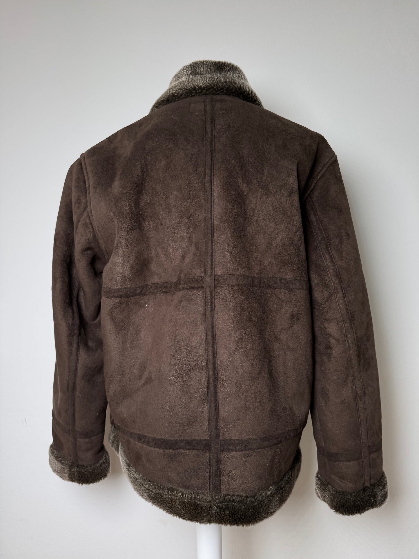 Vintage Kansai Yamamoto Leather Fur Jacket 40/L Unisex Brown