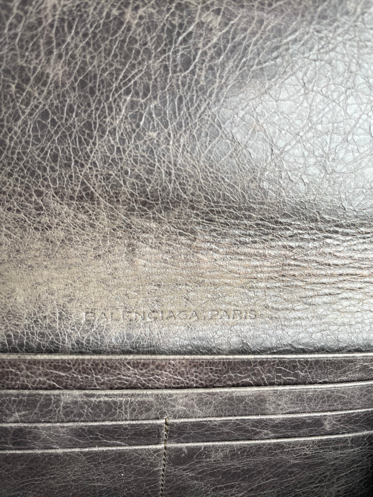 Vintage Balenciaga Leather City Wallet Anthracite