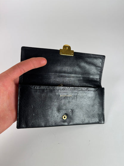 Vintage Givenchy Ostrich Leather card holder / ID holder Black