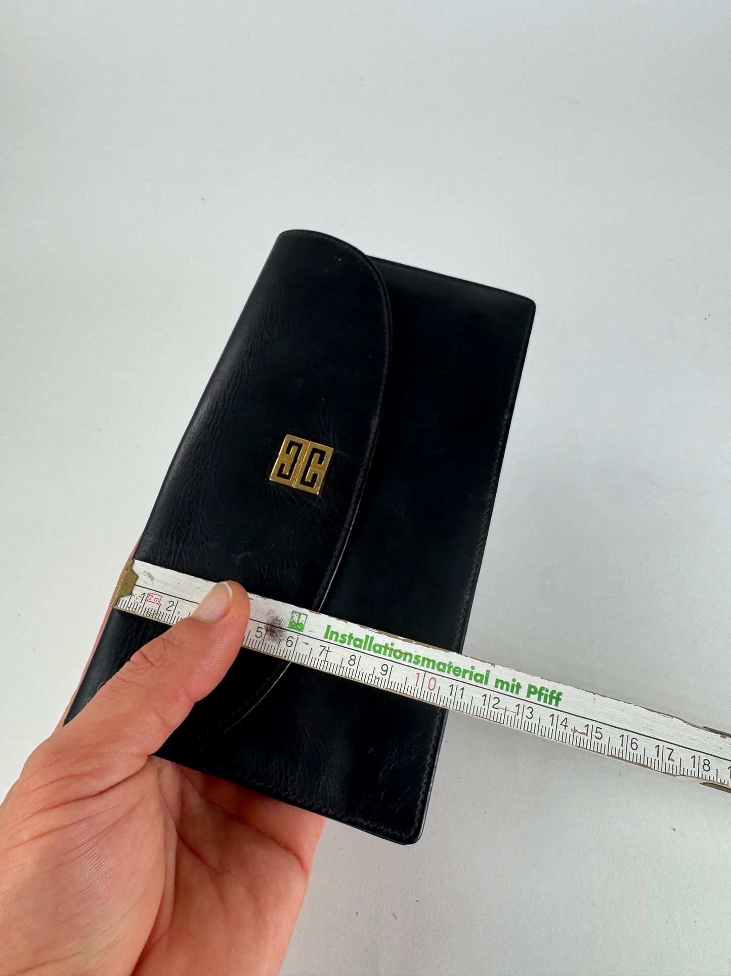 Vintage Givenchy GV3 Leather Clutch Black