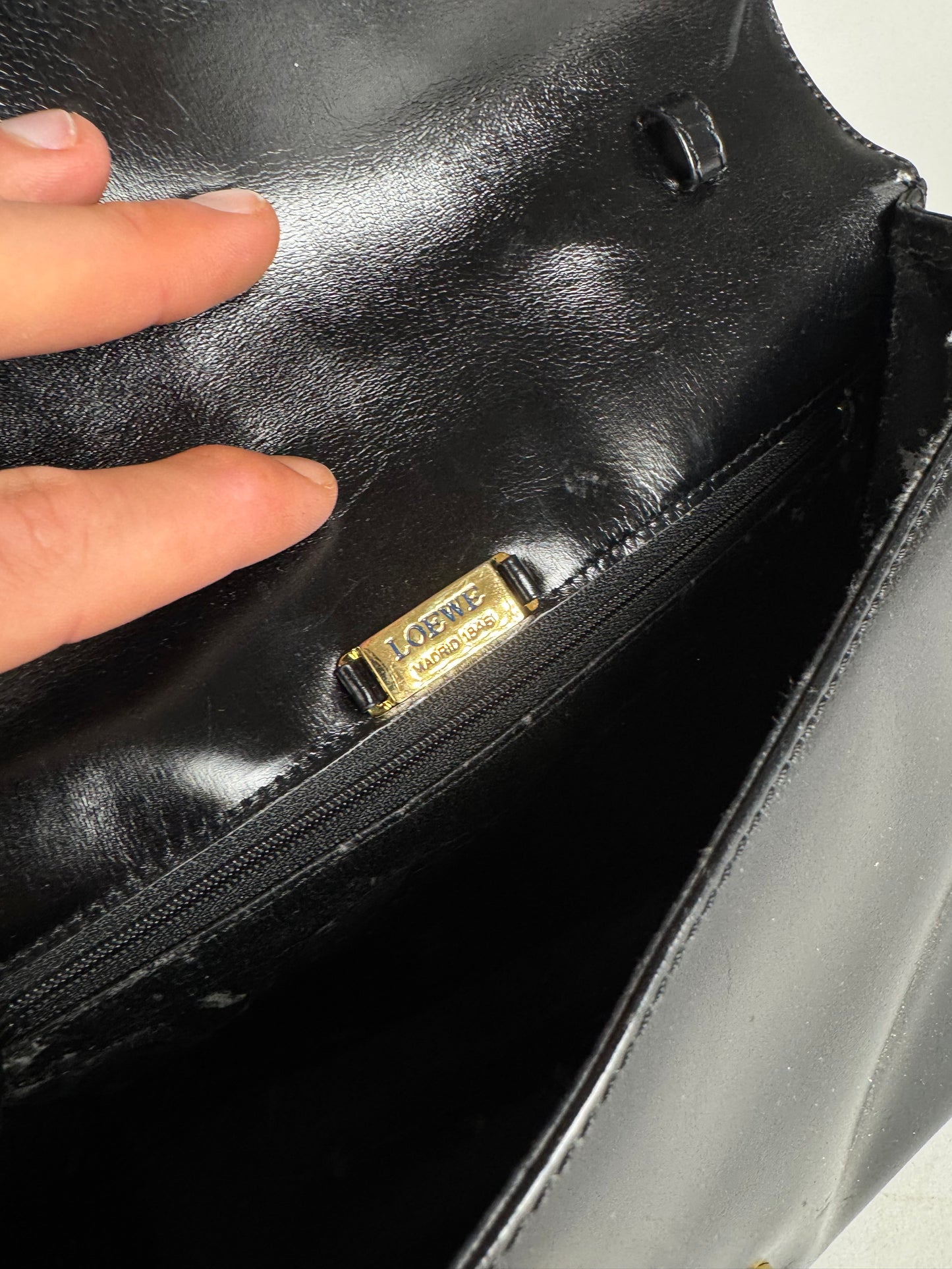 Vintage Loewe Madrid Puzzle Leather Bag black