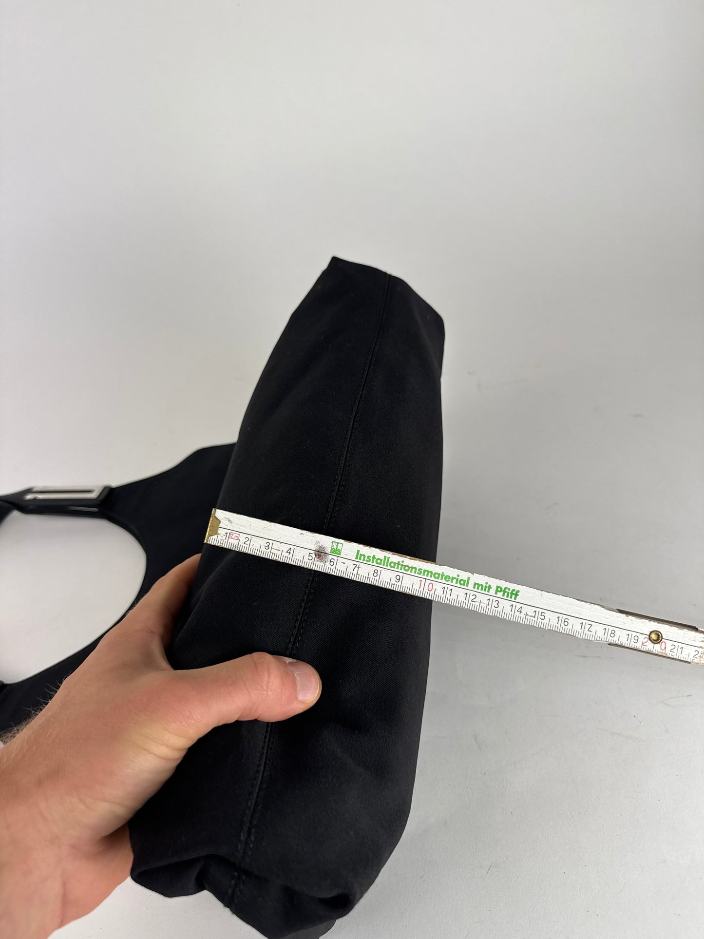 Vintage  Salvatore Ferragamo Leather / Canvas Bag Black