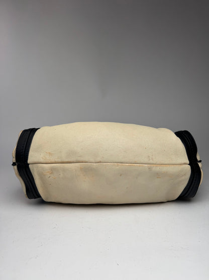 Vintage Chloe Alison leather Shopper Bag beige black