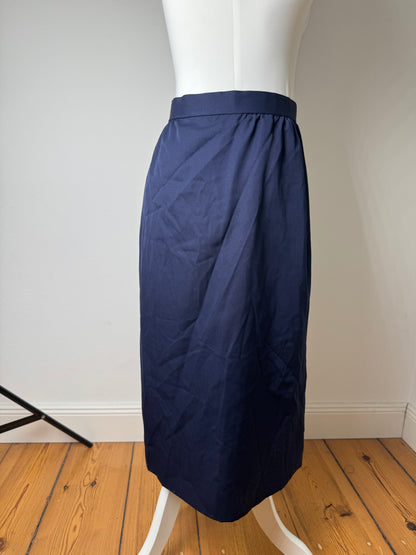 Vintage Dior Wool Skirt Navy M