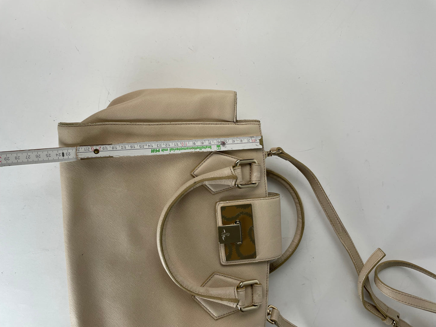 Vintage Vivienne Westwood 2Way Opio Safiano Leather Bag Beige