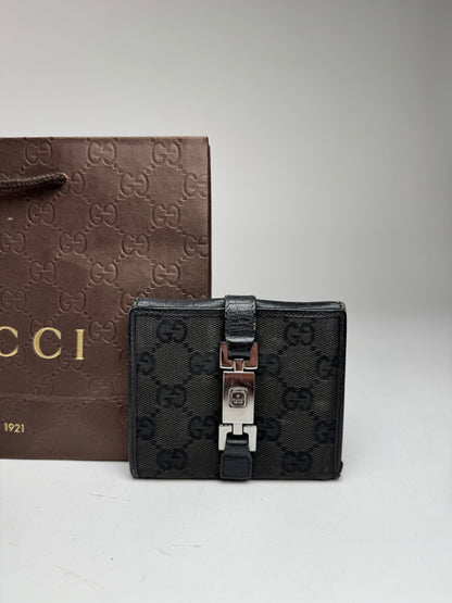 Vintage Gucci Monogramm Wallet Jackie Vintage Black