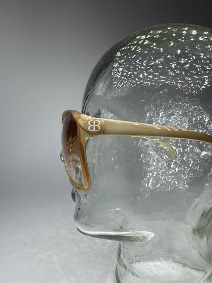 Vintage Balenciaga Oversized Sunglasses Golden