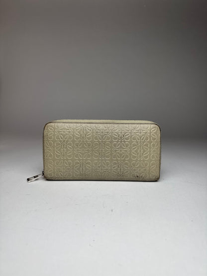 Vintage Loewe Madrid Monogram Leather Wallet grey