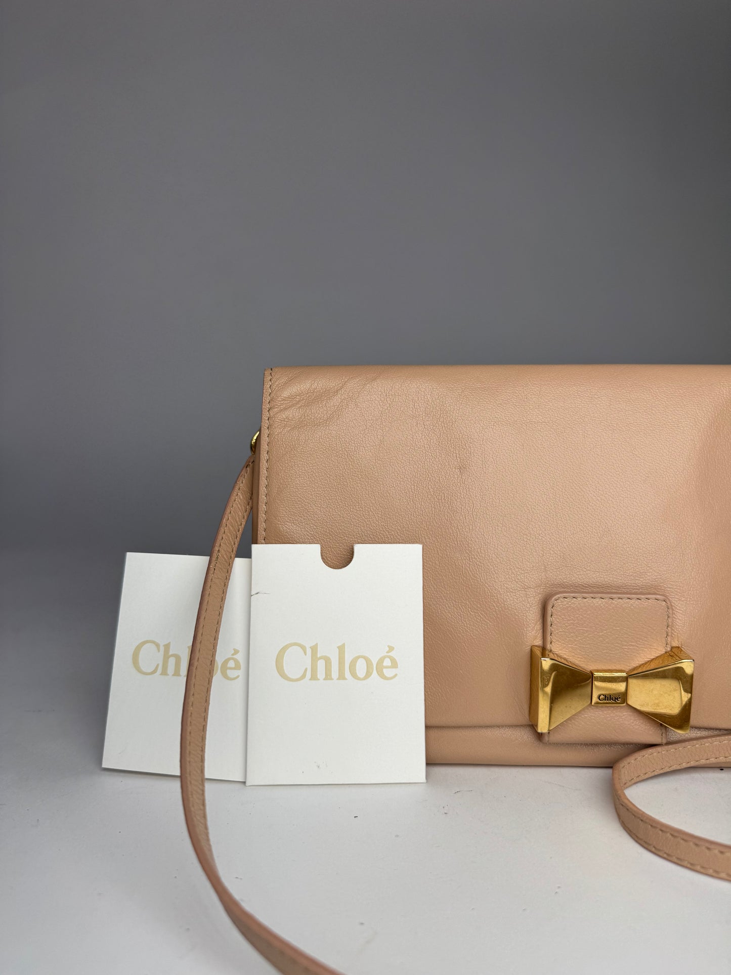 Vintage Chloe Leather Shoulder Bag Rose