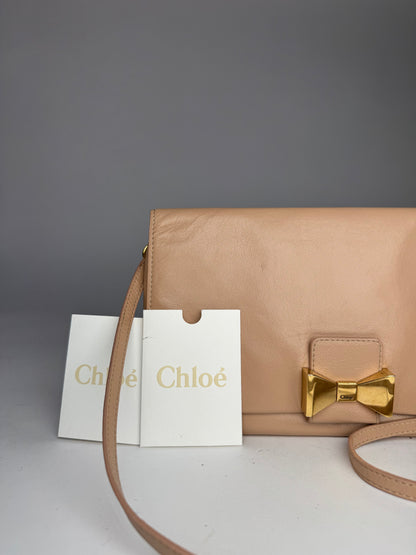 Vintage Chloe Leather Shoulder Bag Rose