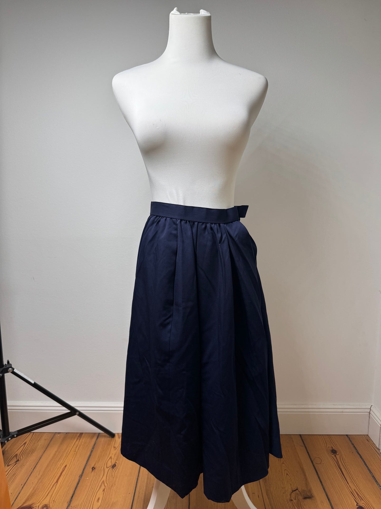 Vintage Dior Wool Skirt Navy M