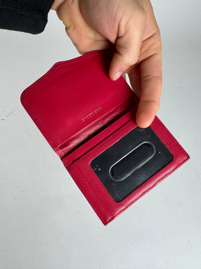Vintage Givenchy Leather Card Holder Red