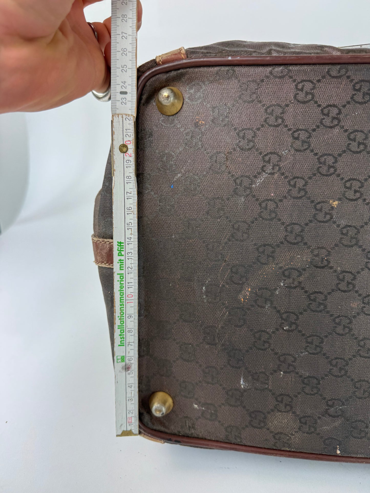 Vintage Gucci Duffel Bag / Travel Bag Monogram Brown