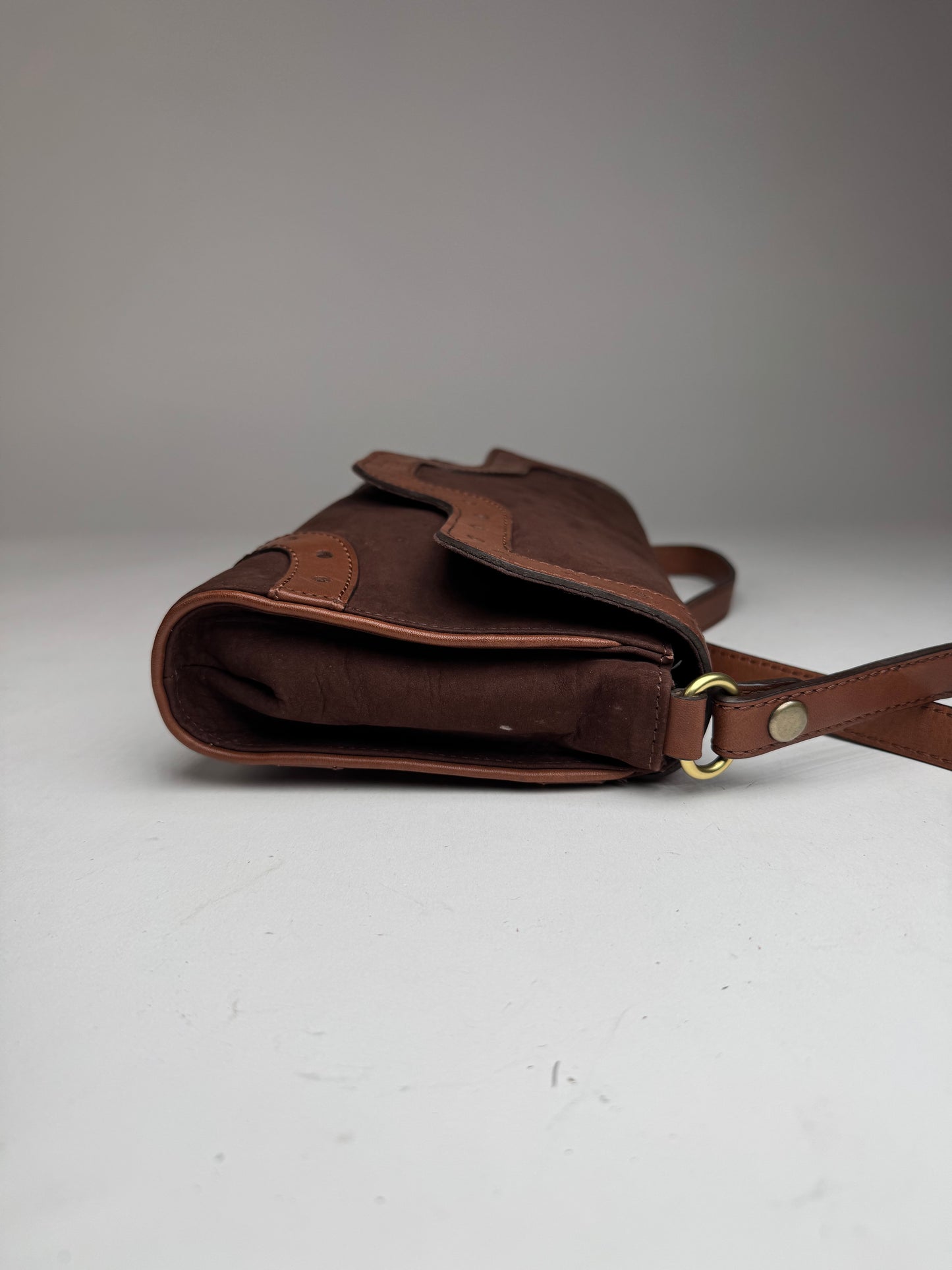 Vintage Chloe Leather Suede Shoulder Bag brown