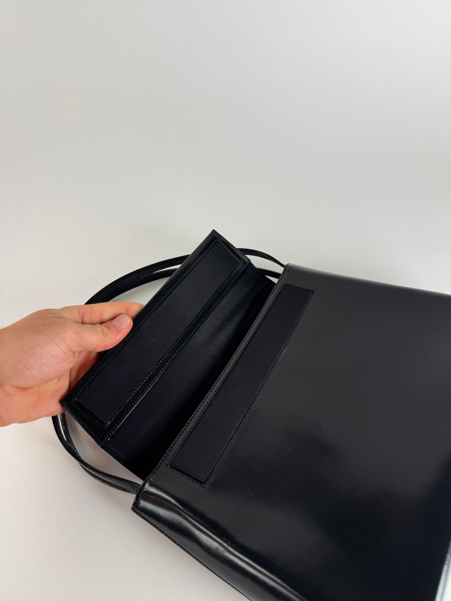 Vintage Givenchy 4G Patent Leather Bag Black