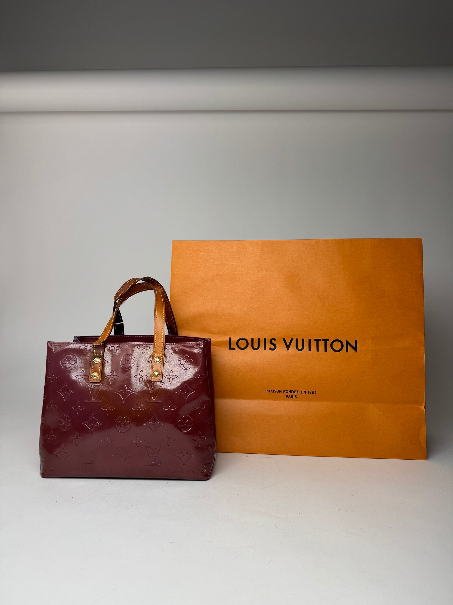 Vintage Louis Vuitton Vernis Leather Shopper Bag Purple