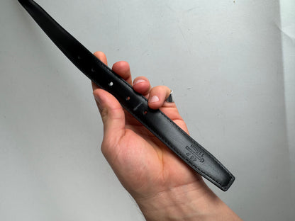 Vintage Celine Paris Leather Belt Black