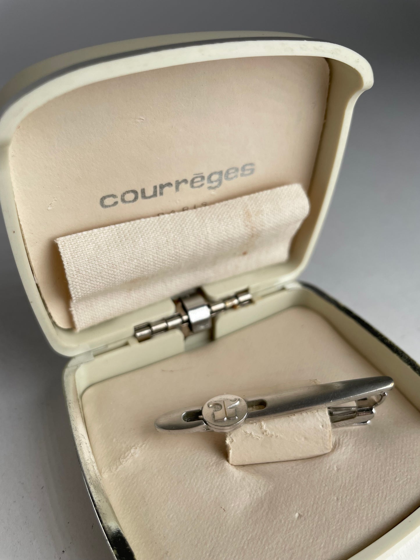 Vintage Courreges Tie / Money Clamp Silver