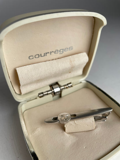 Vintage Courreges Tie / Money Clamp Silver