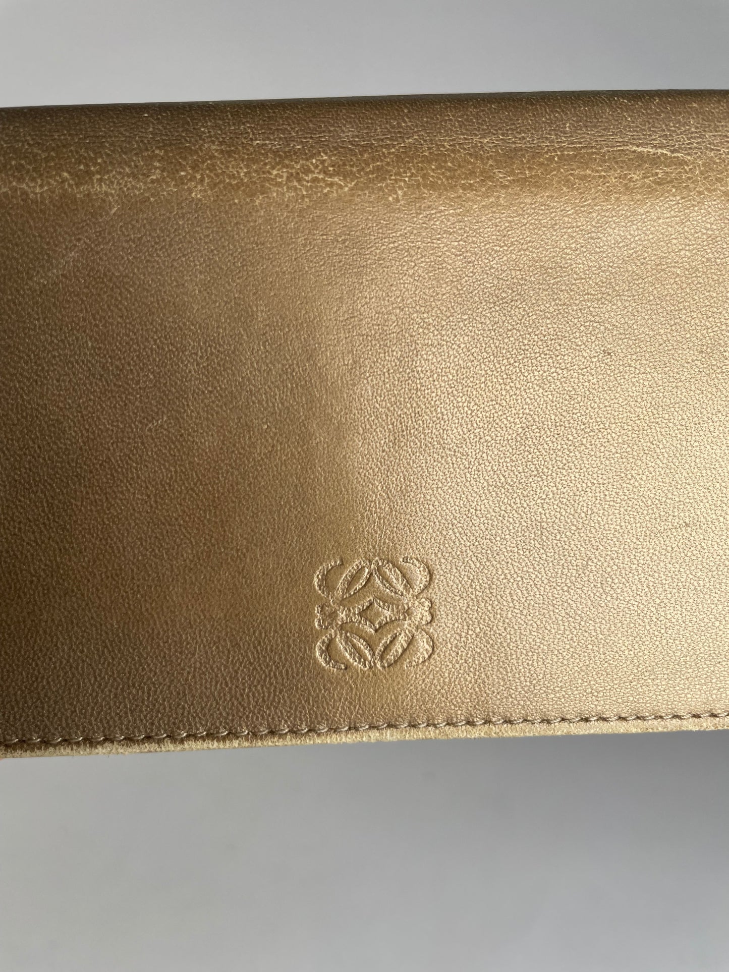 Vintage Loewe Madrid Puzzle Leather Wallet Golden