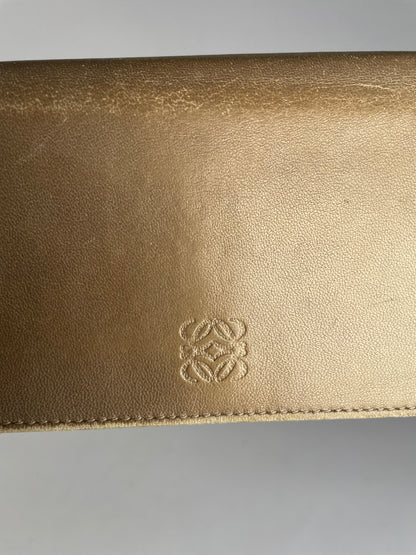 Vintage Loewe Madrid Puzzle Leather Wallet Golden
