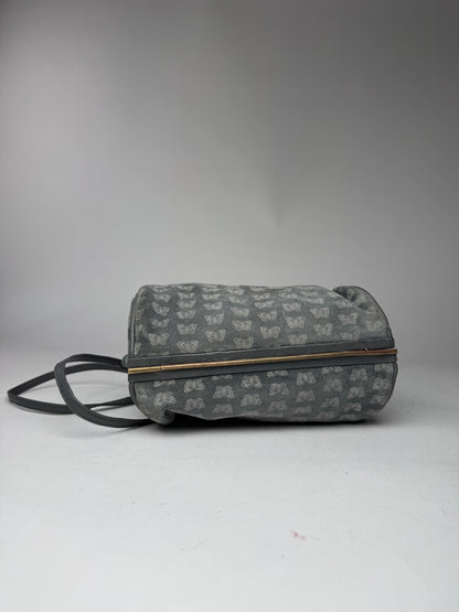 Vintage Bottega Veneta Suede Monogram Bag Grey