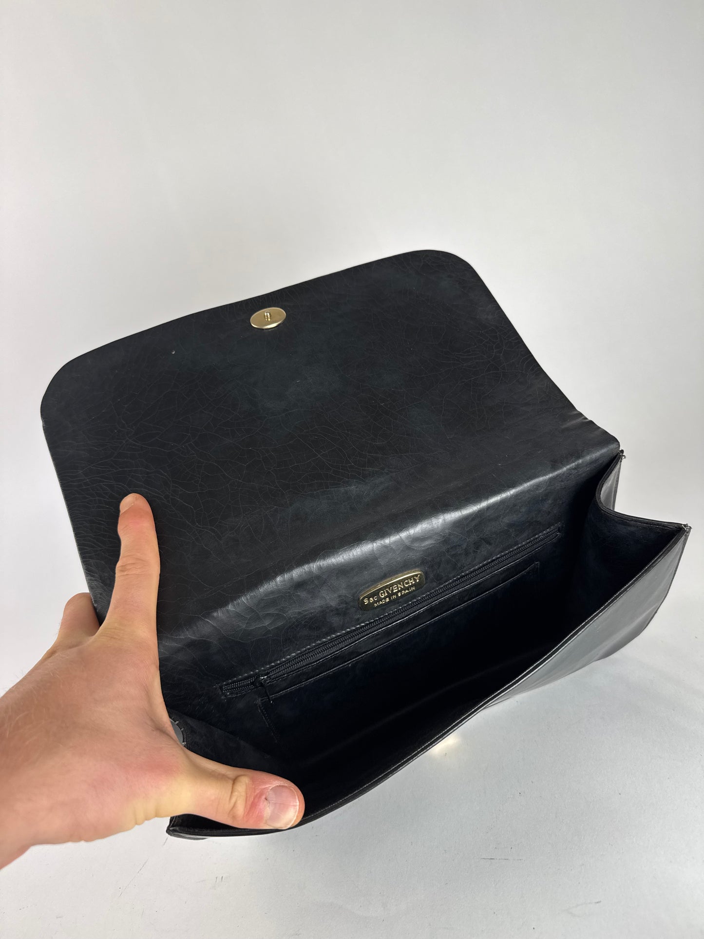 Vintage Givenchy Leather Clutch Black