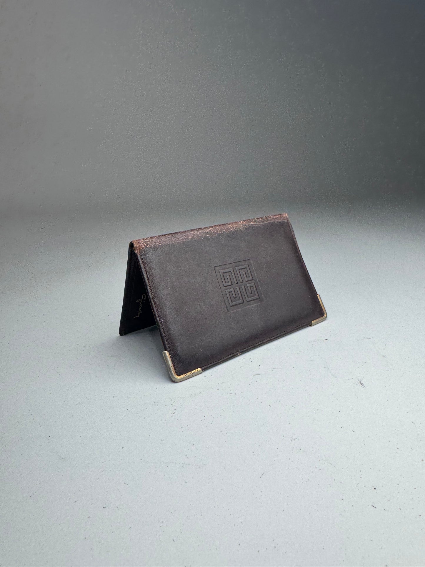 Vintage Givenchy Leather Card Holder Brown