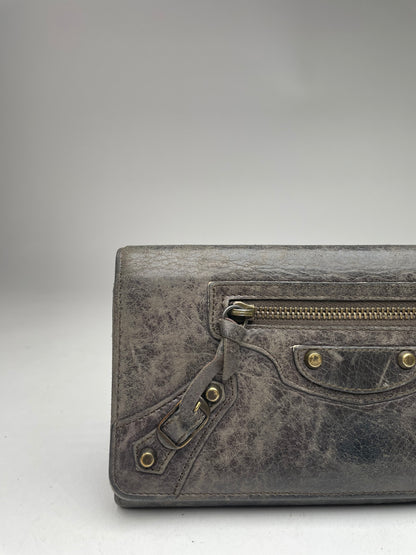 Vintage Balenciaga Leather City Wallet Anthracite
