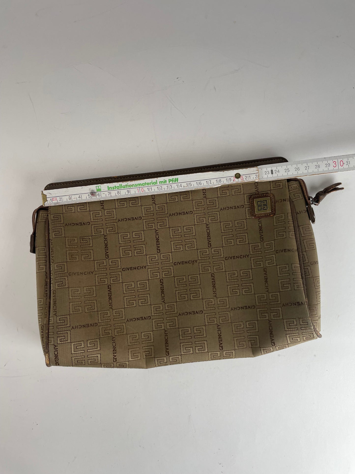 Vintage Givenchy GV3 Monogram Clutch Brown