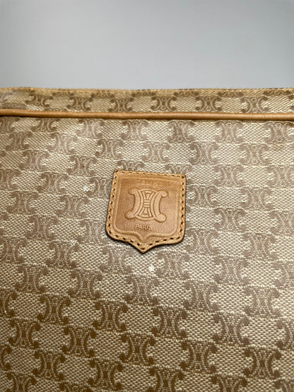 Vintage Celine Triomphe Leather Monogram Clutch