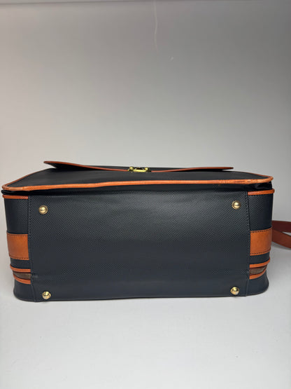 Vintage Bottega Veneta leather Suitcase black / Brown