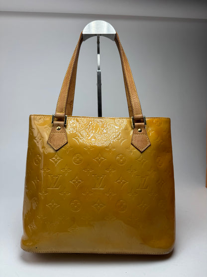 Vintage Louis Vuitton Vernis Leather Bag Yellow