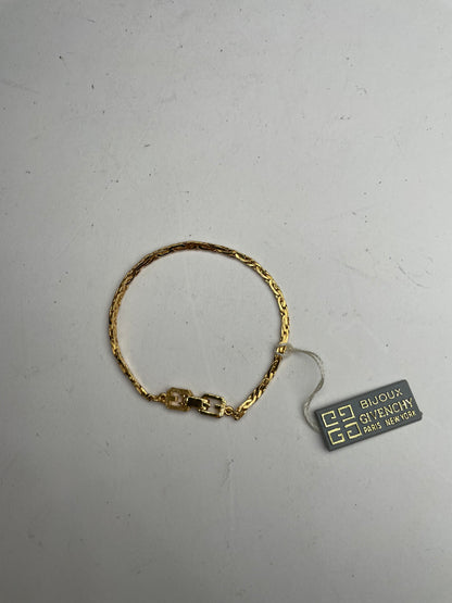 Bracelet vintage Givenchy en acier doré neuf