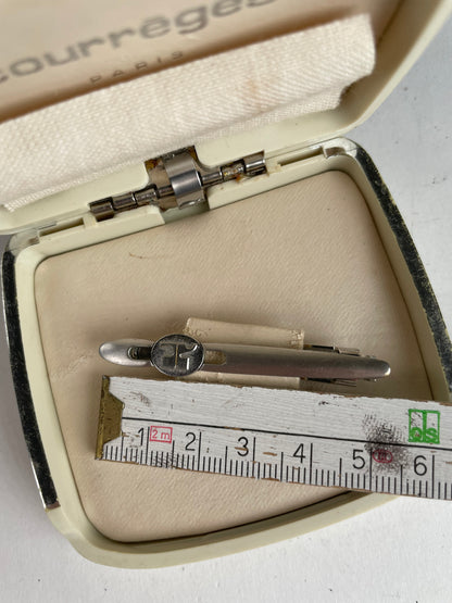 Vintage Courreges Tie / Money Clamp Silver