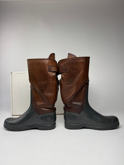 Vintage Marni Leather Boots brown Green EU38